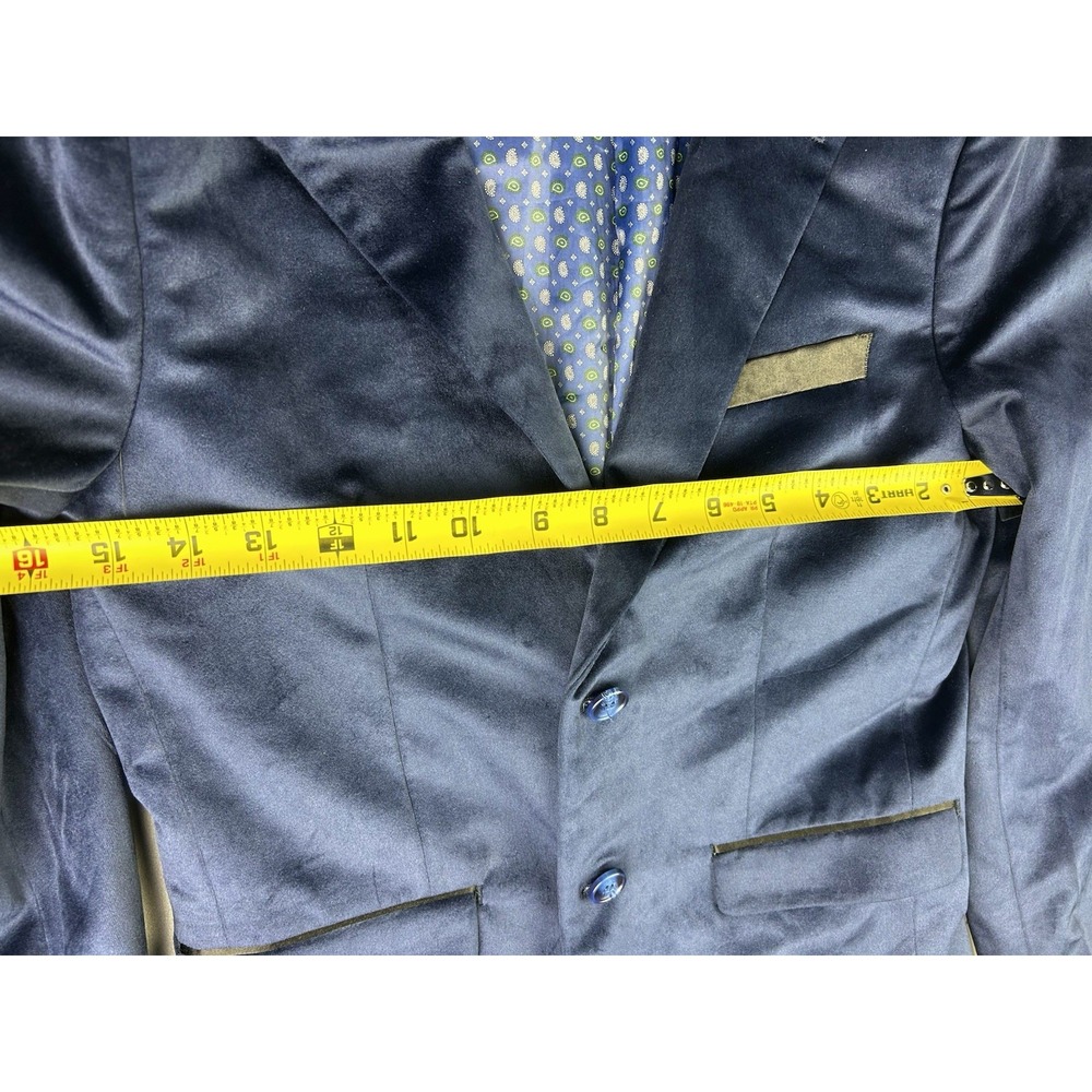 Isaac Mizrahi‎ Boys 14 SLIM Blue Velvet Suit Jacket & Pants NEW With Tags (Read) - Picture 7 of 16